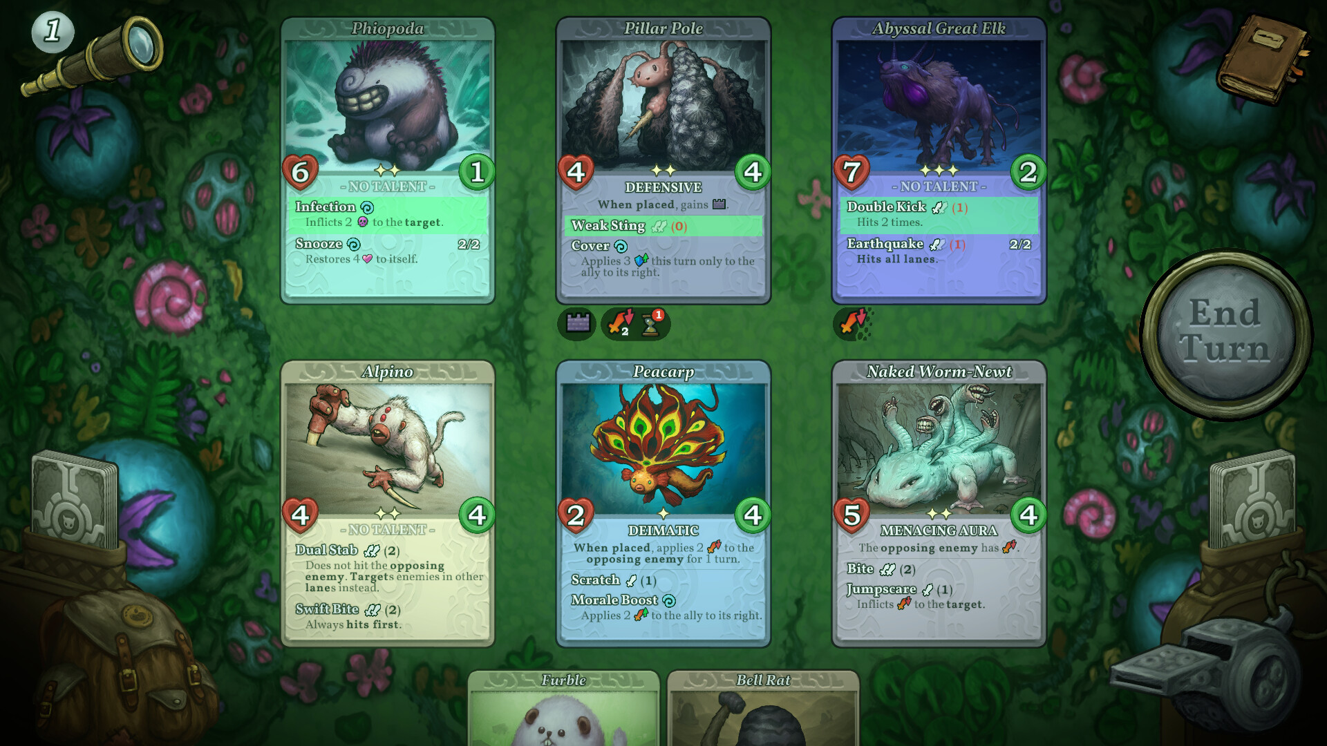 馴牌師遊戲戰鬥截圖。