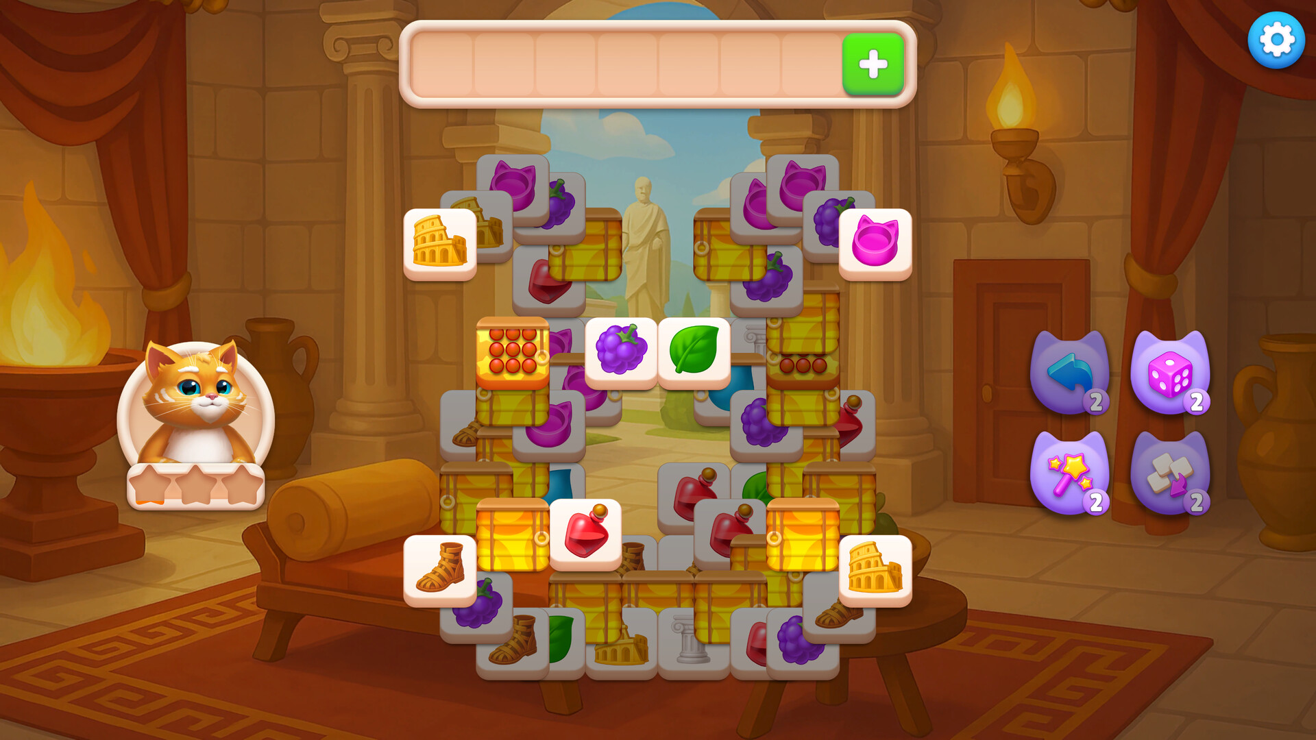 玩家正在重建一個充滿羅馬風格的建築場景