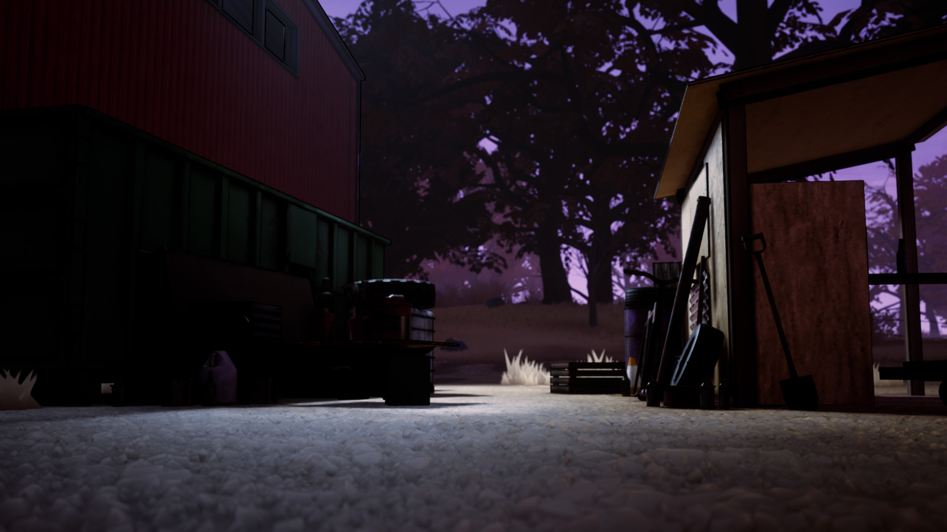 主角與殺手朋友在農場中