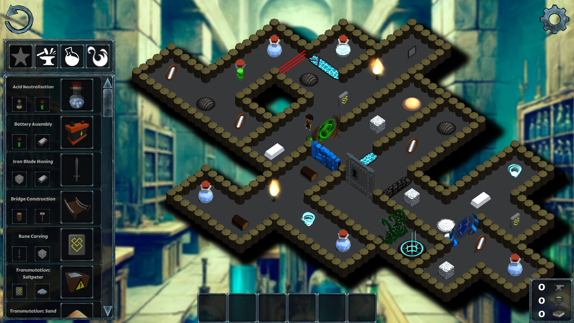 一個相對明亮的區域,可能是一個解謎後的休息點或新的起點。