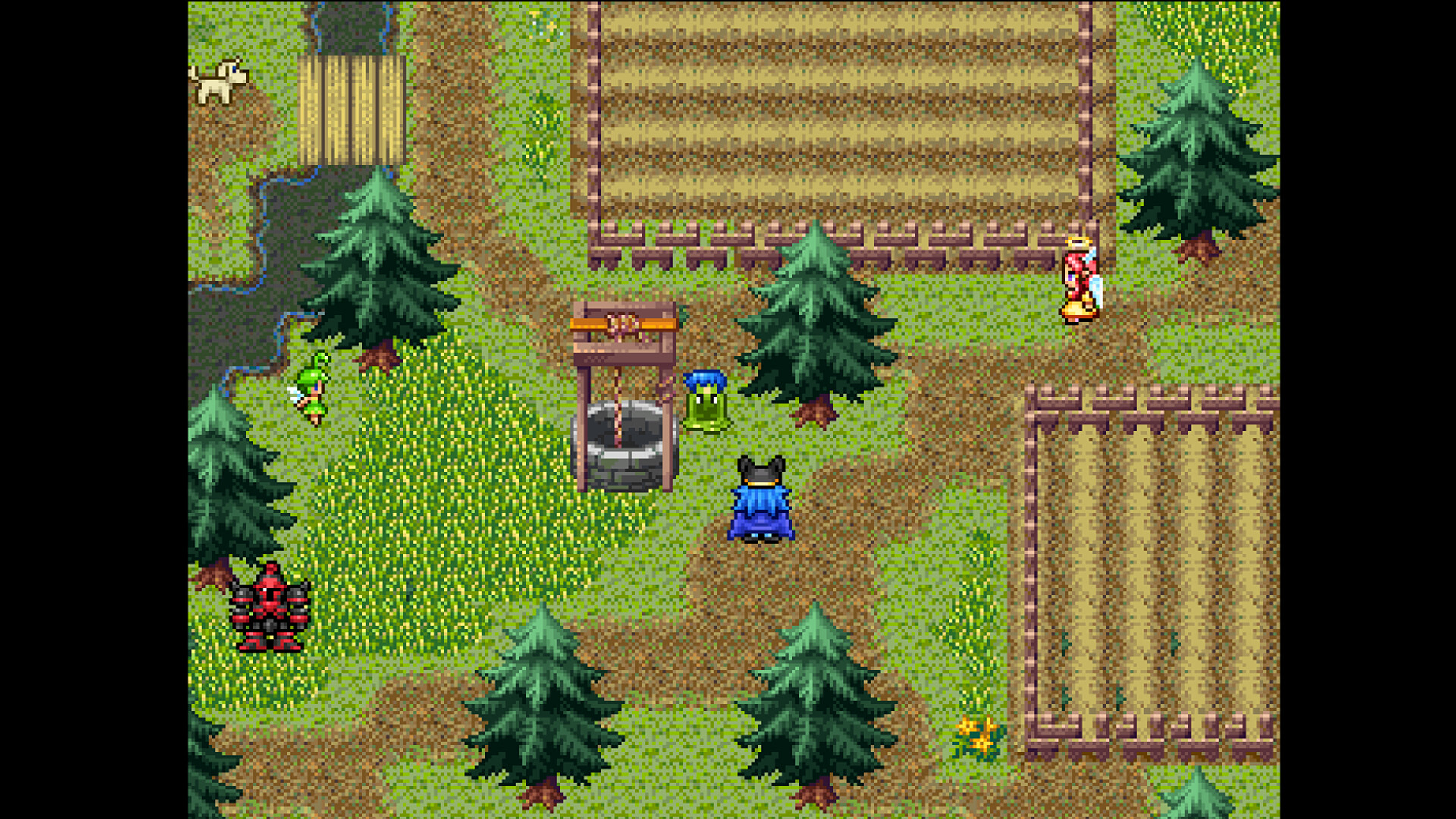 遊戲中的對話框與角色立繪，風格詼諧。