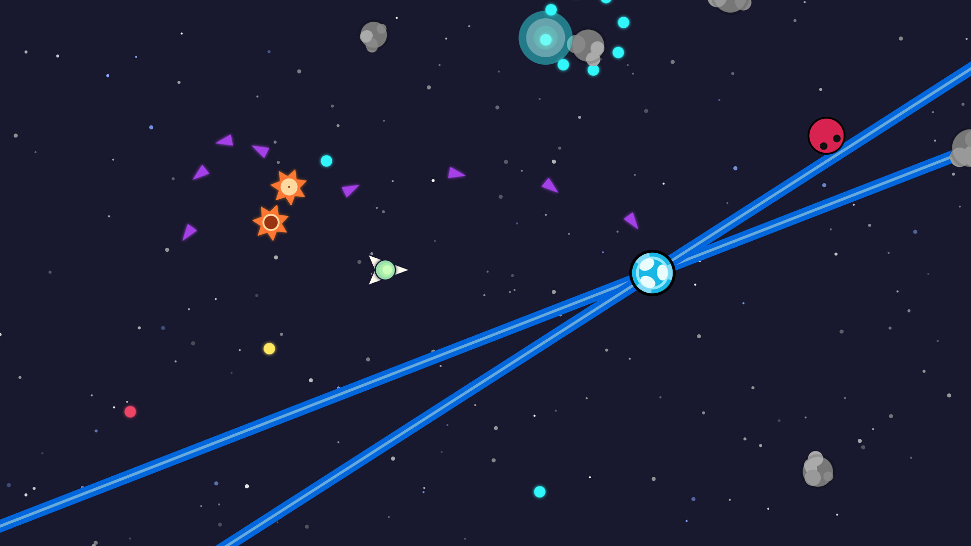 玩家在密集的彈幕中穿梭