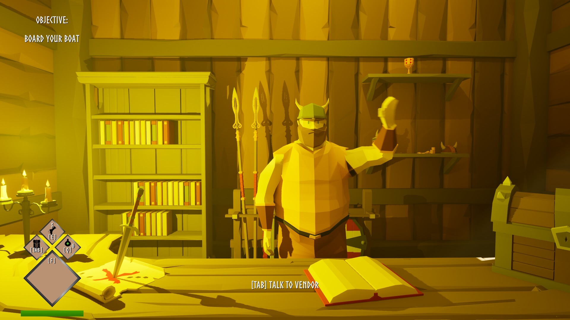 遊戲中維京風格的村莊建築。