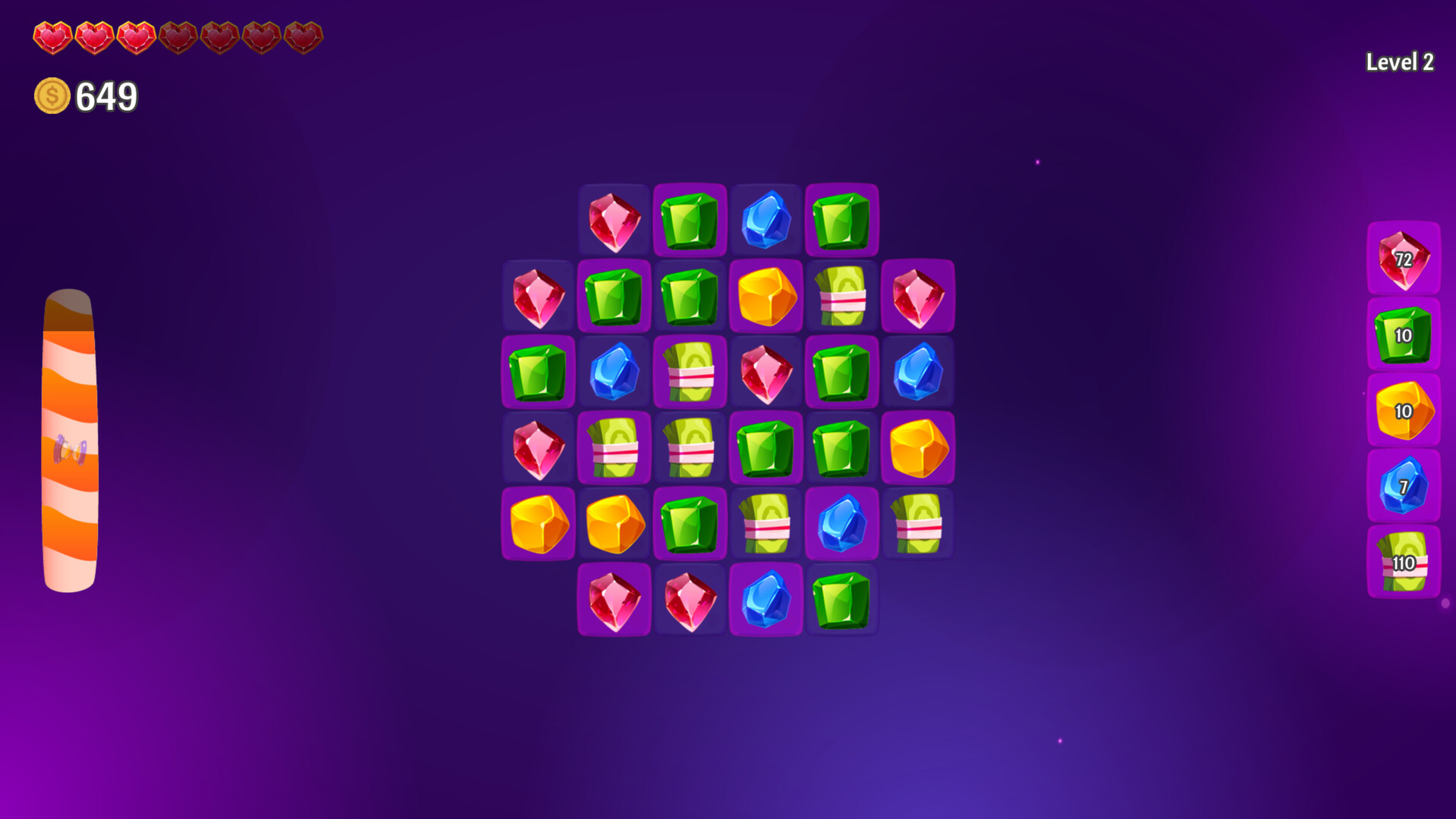 成功達成連擊時的華麗特效。