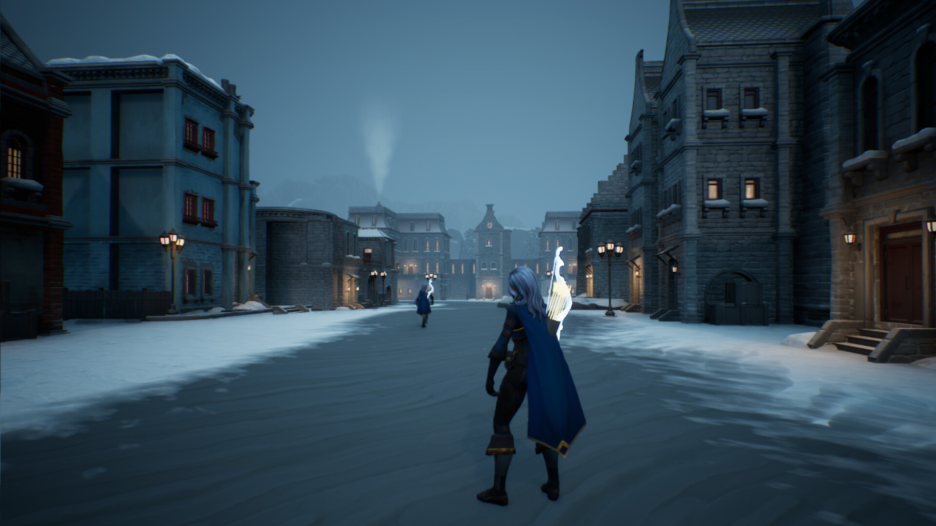 玩家在充滿敵意的地城中探索。