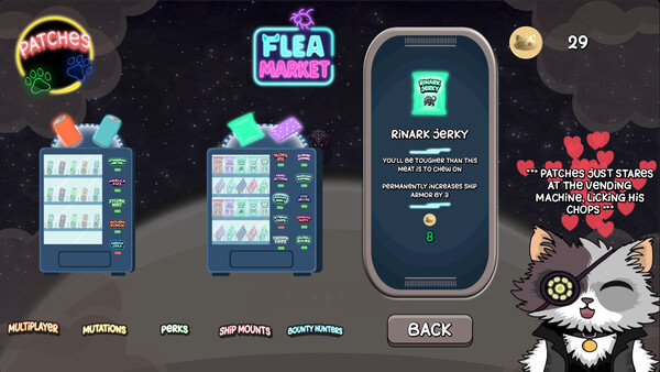 遊戲中的升級選擇介面。