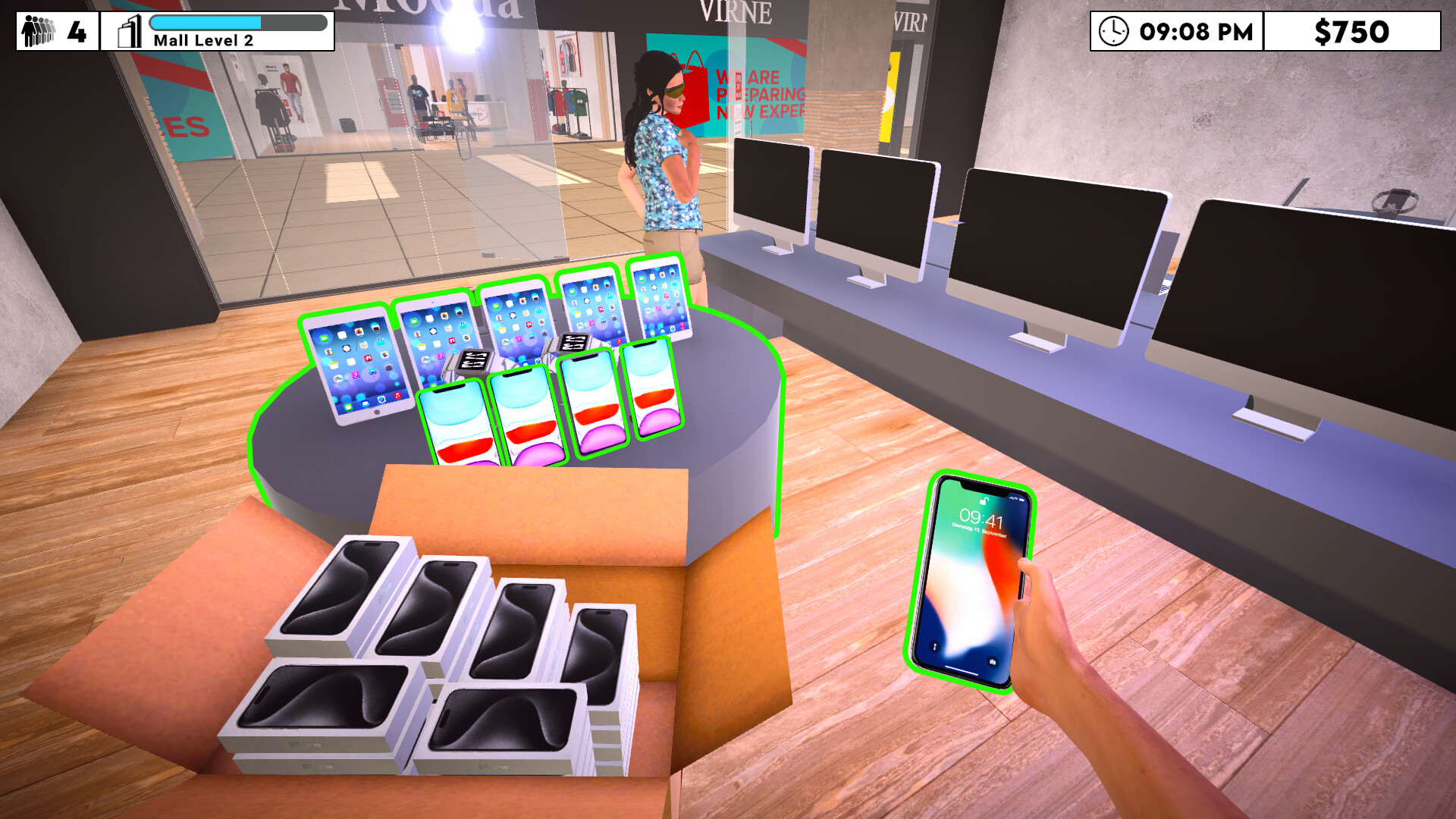 商場內的漢堡店