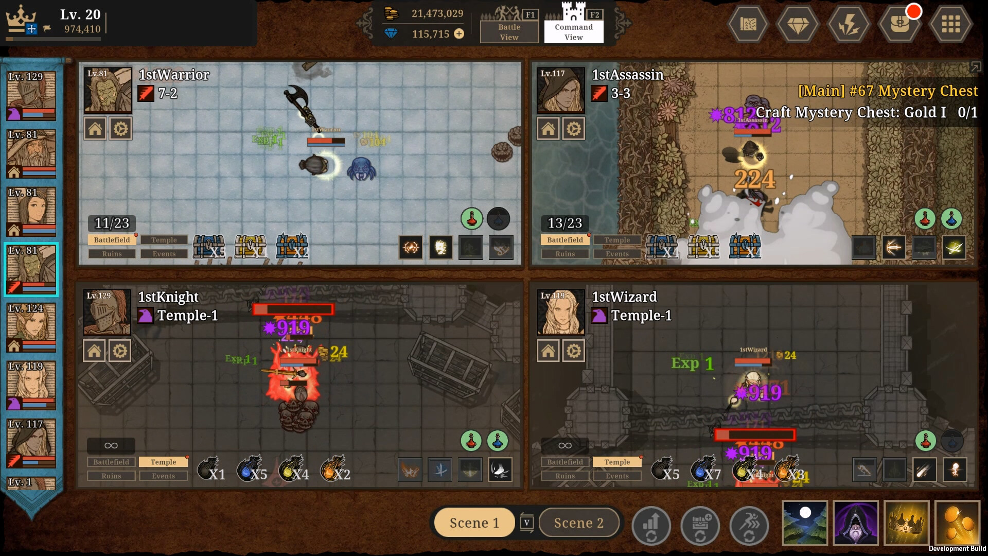 遊戲的羊皮紙風格介面與地圖