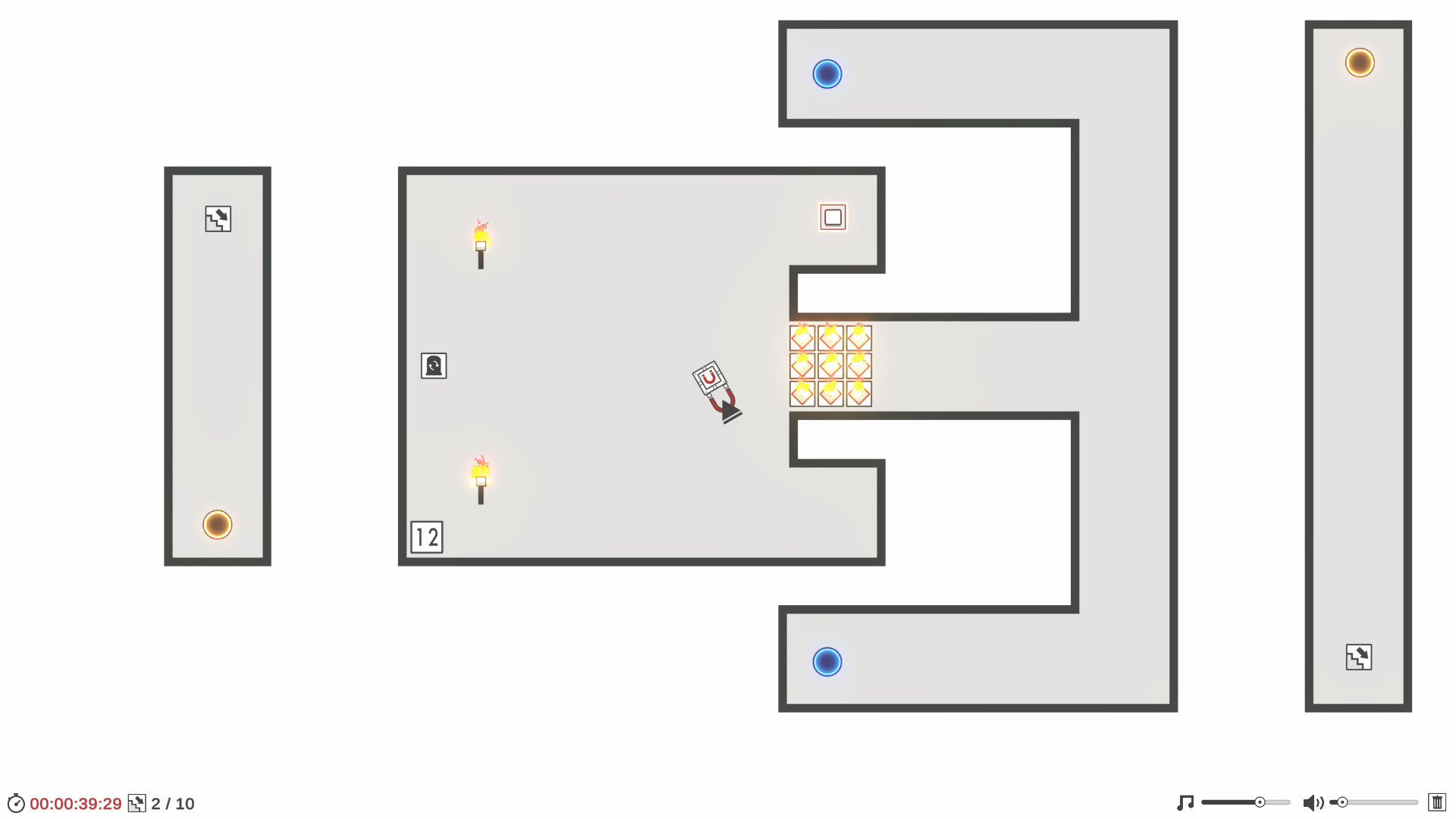 簡潔的線條與色塊構成遊戲世界