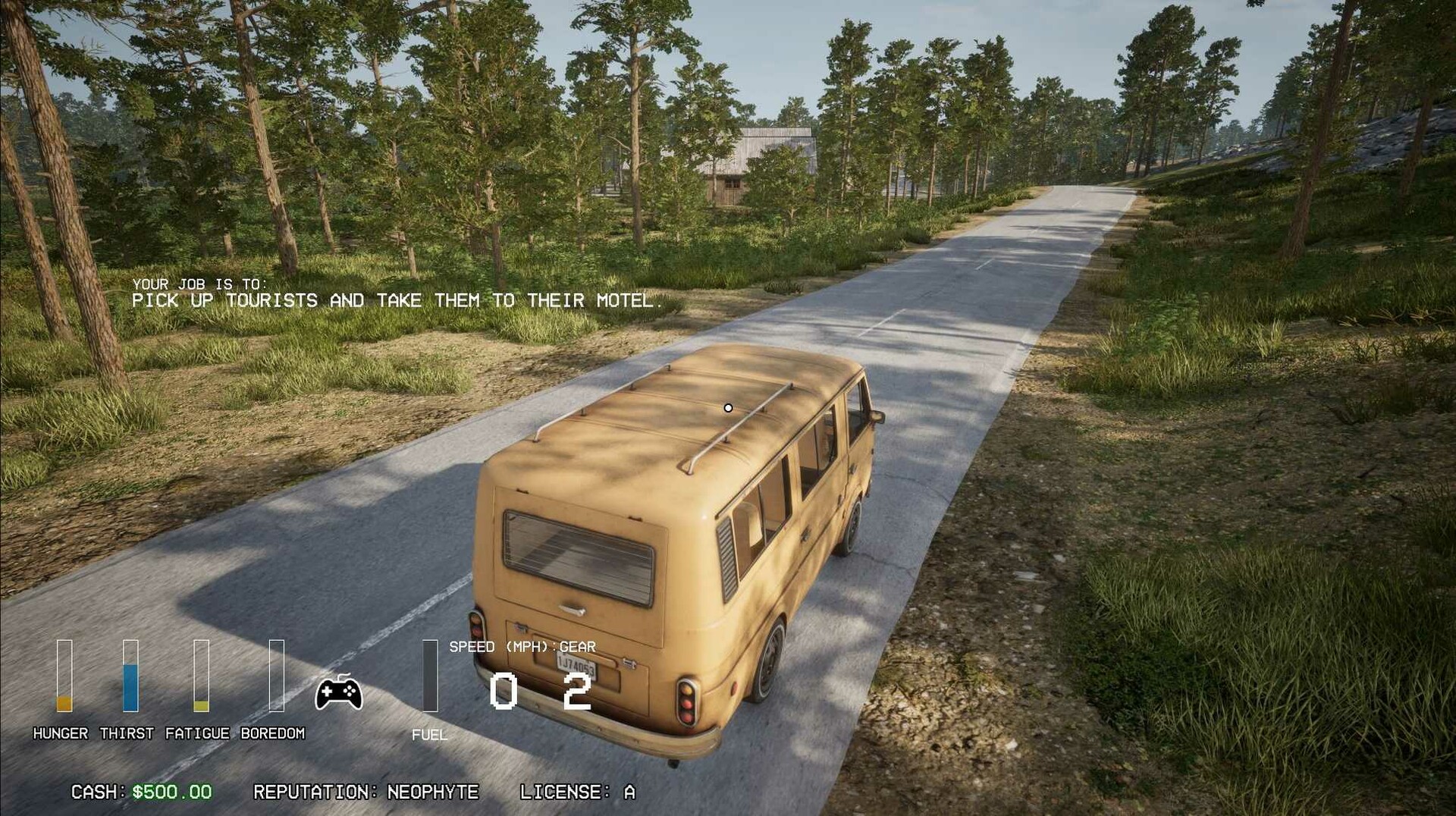 玩家的車輛停在自己的車庫前,這是遊戲中一個重要的里程碑。