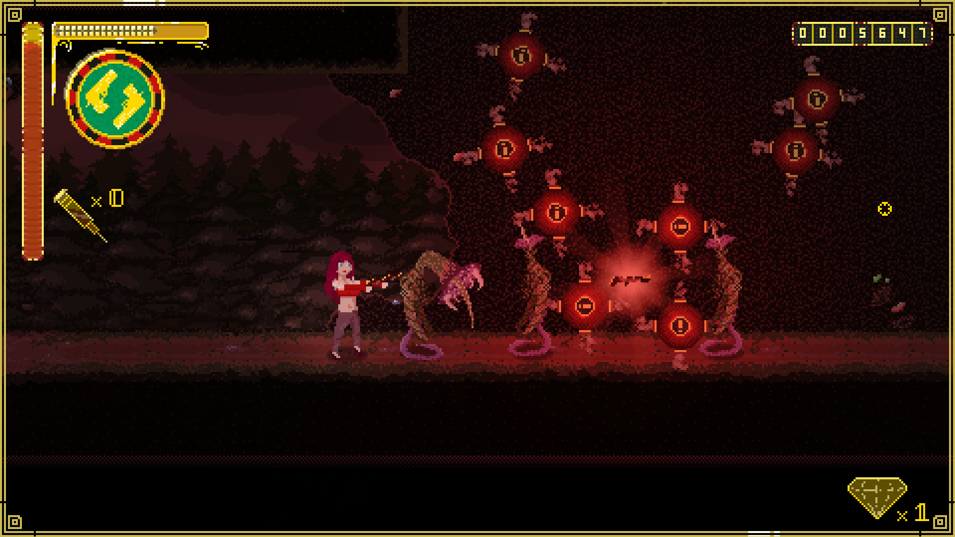 遊戲中一個充滿未來科技感的通道場景。