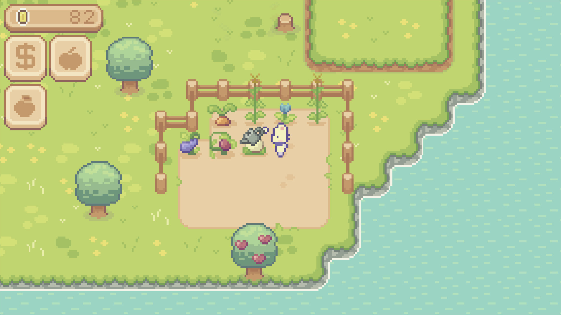 遊戲中的像素藝術風格場景