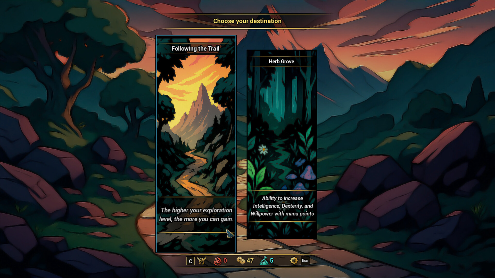 風格獨特的手繪藝術場景。