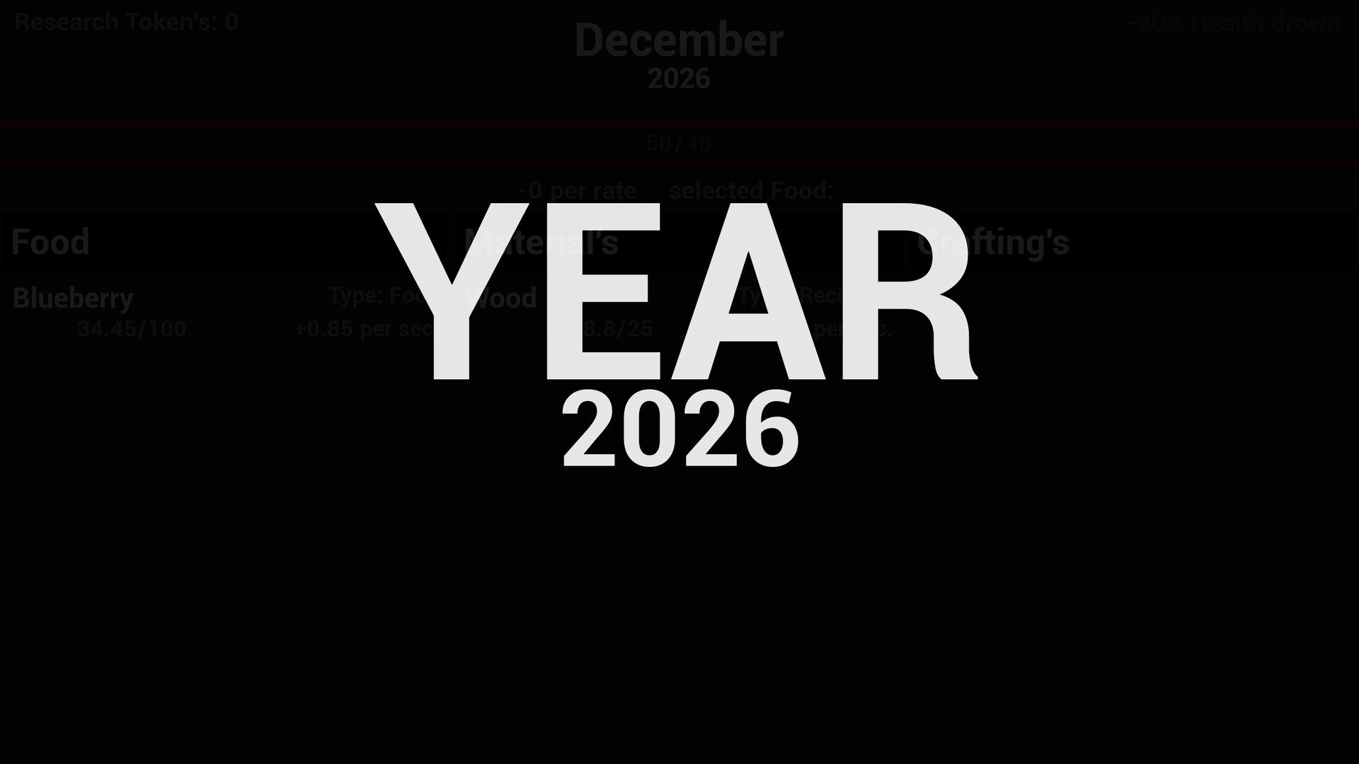 《浴血求生》（BLEEDOUT）遊戲核心玩法畫面，展示了簡潔的資源網格與狀態欄。