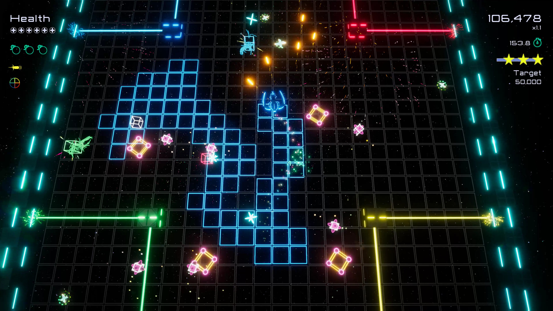 遊戲的霓虹視覺風格非常搶眼