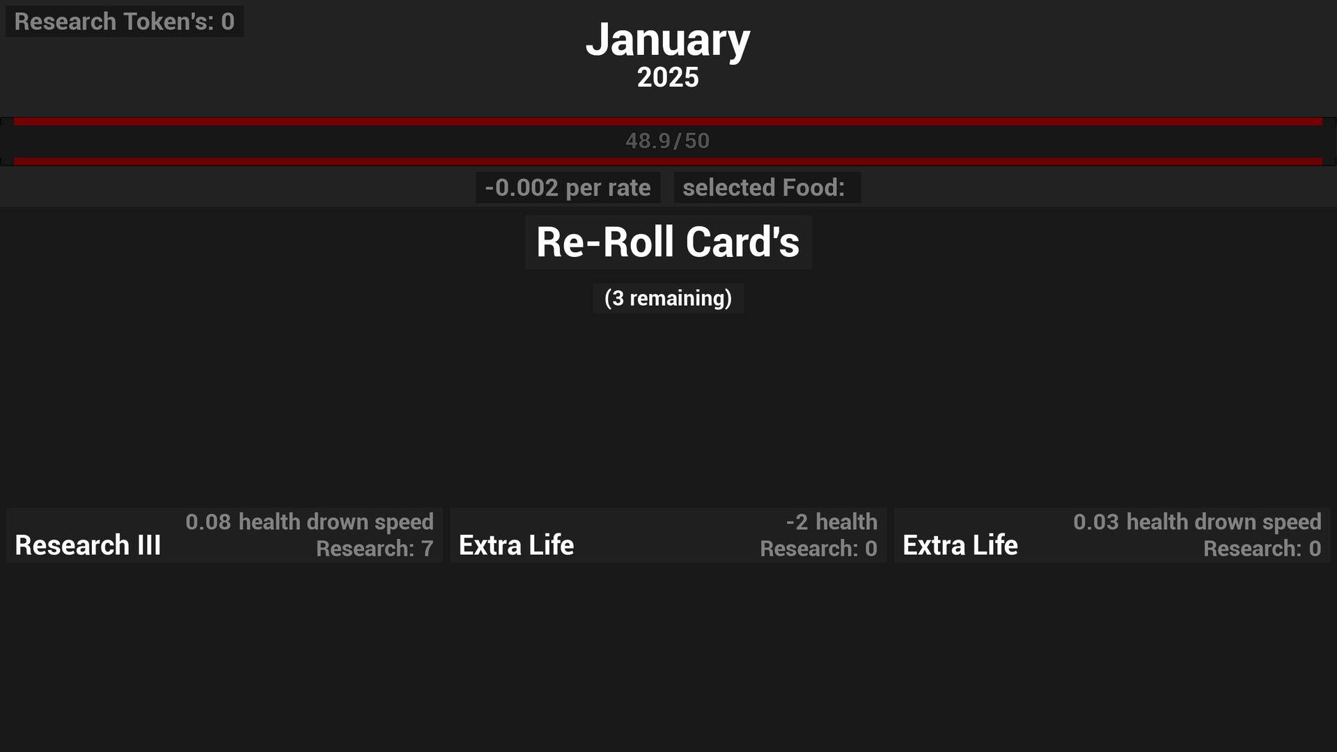 遊戲的研究介面，玩家可以花費資源解鎖各種升級。