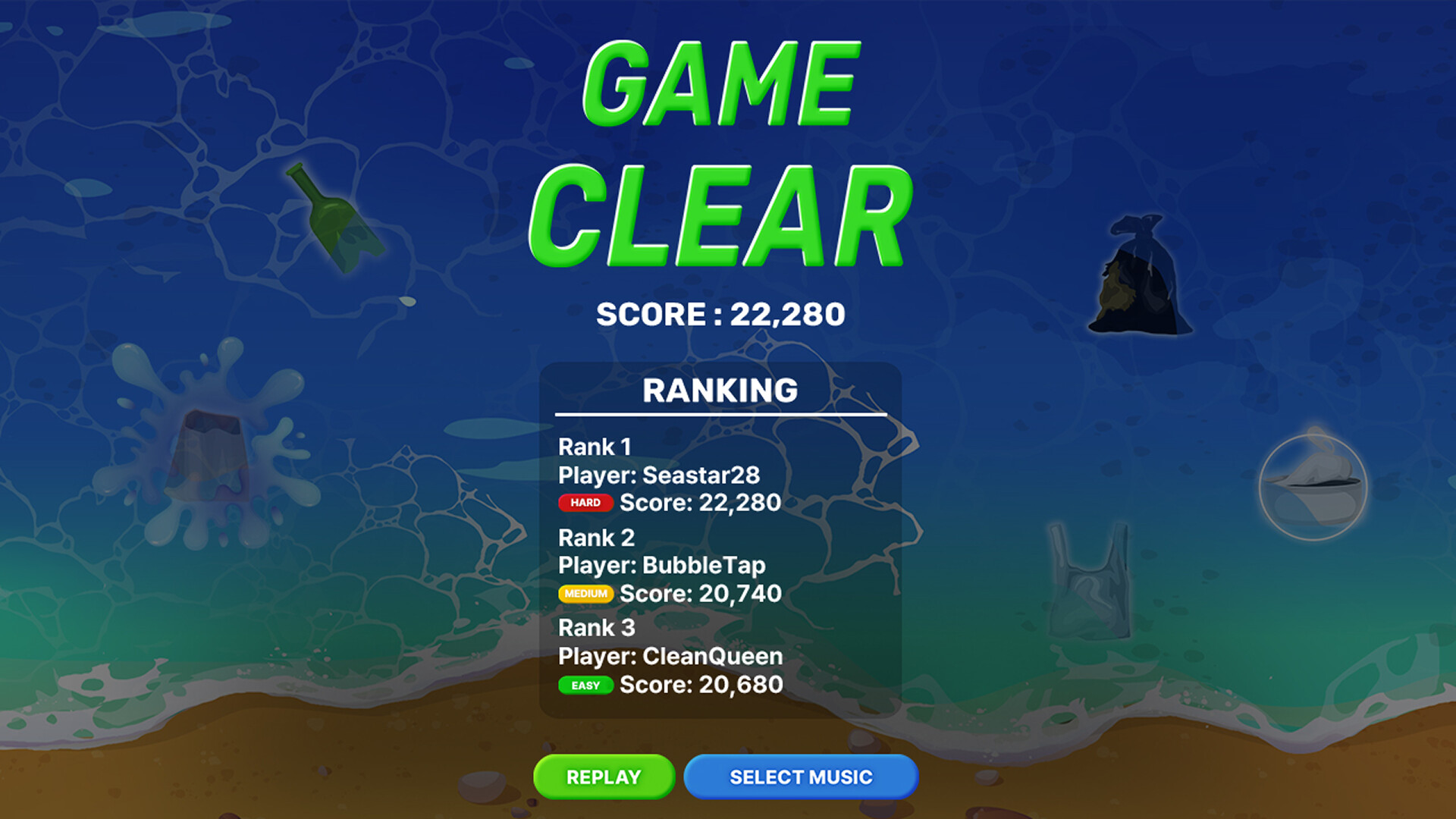 遊戲的最終目標是恢復一個美麗而寧靜的海洋世界。