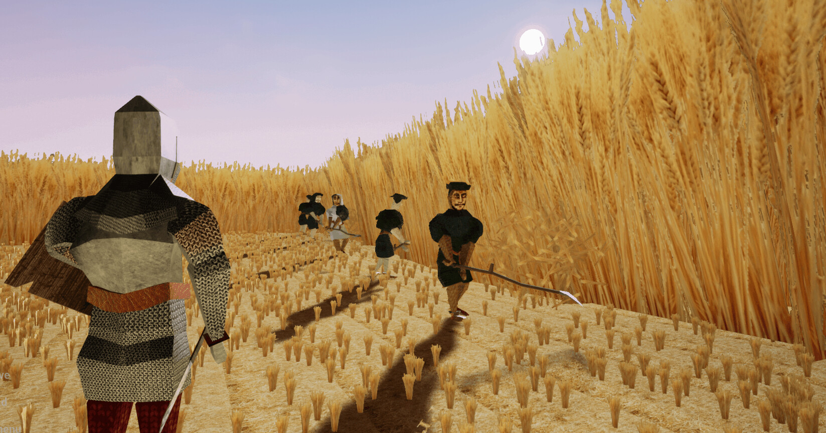 遊戲中的戰鬥場景，一名身穿鎧甲的騎士正在與敵人對峙。