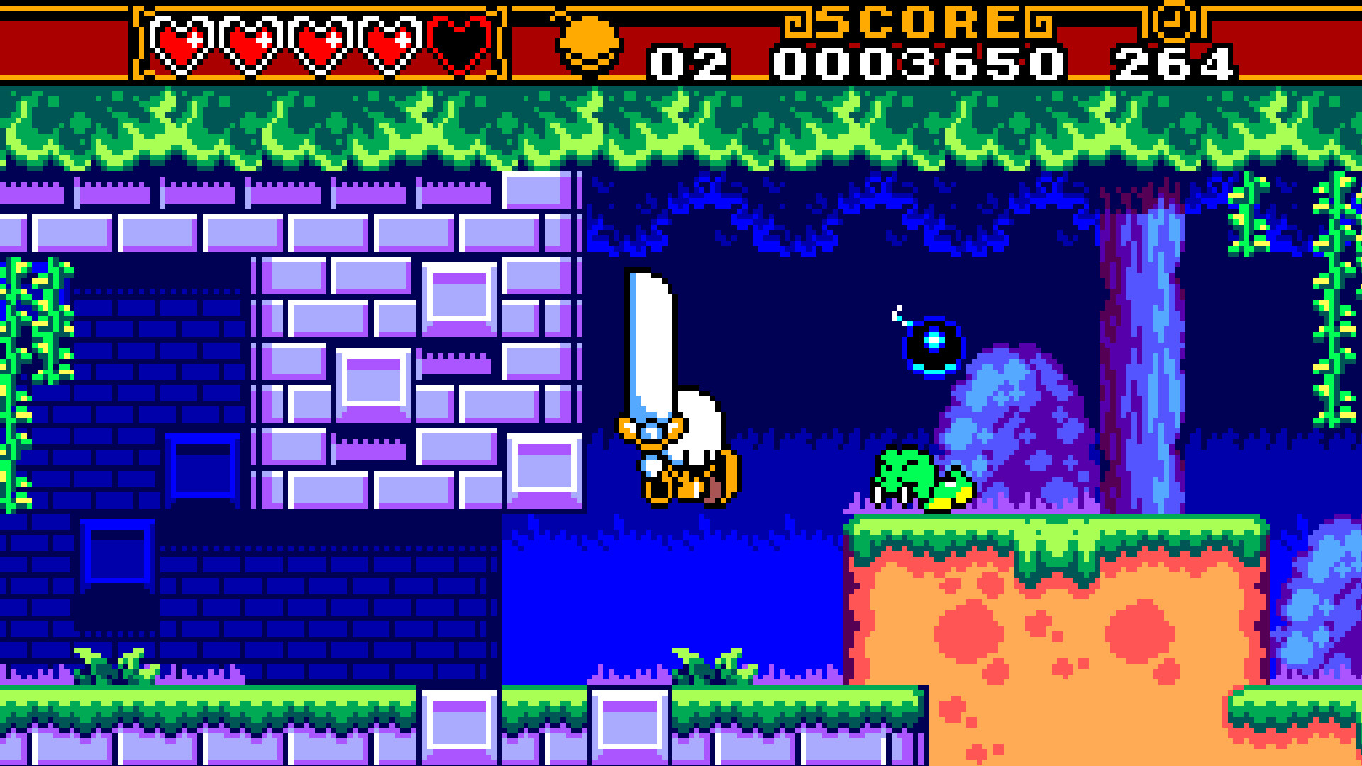 諾金爵士在洞穴中與敵人戰鬥