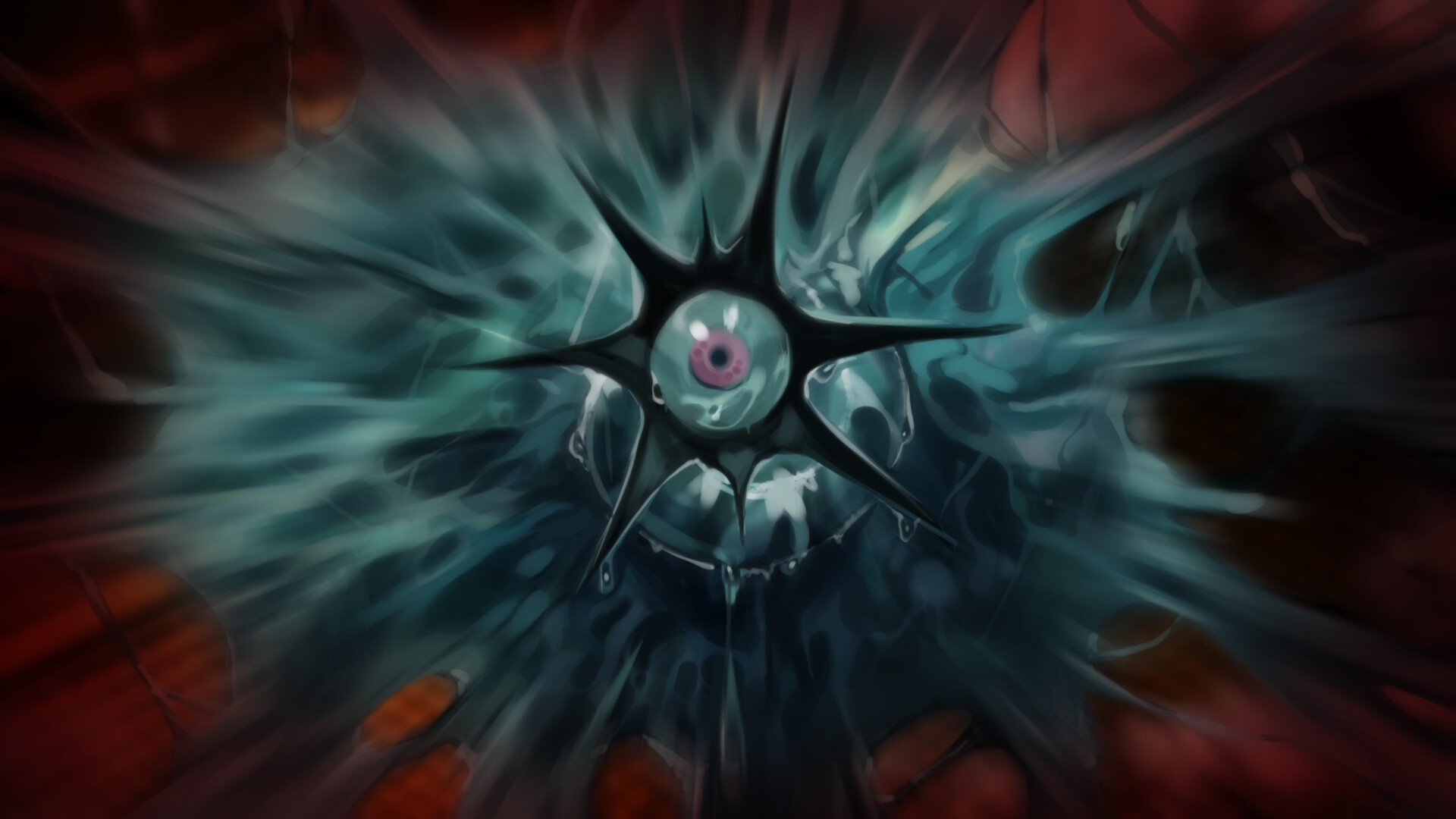 莉賽特與一個巨大且充滿威脅性的機械造物。