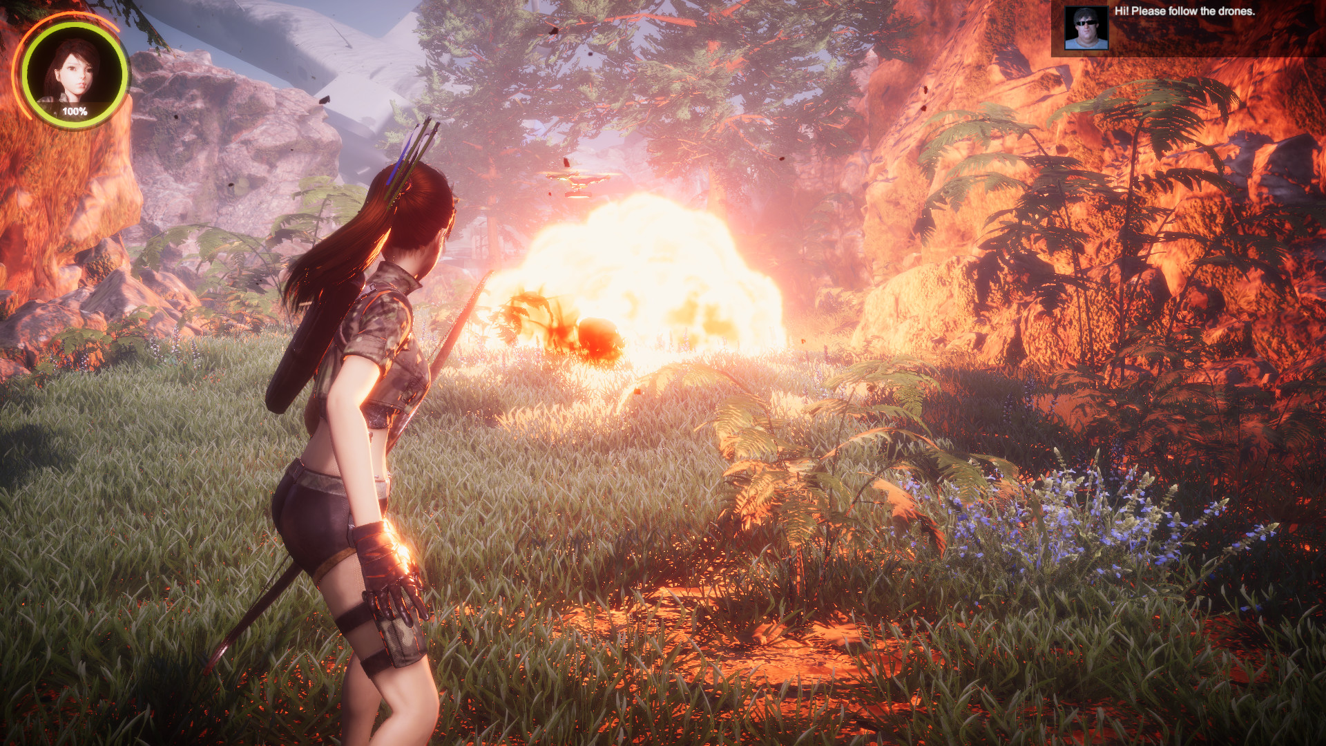 與巨大的變異生物戰鬥