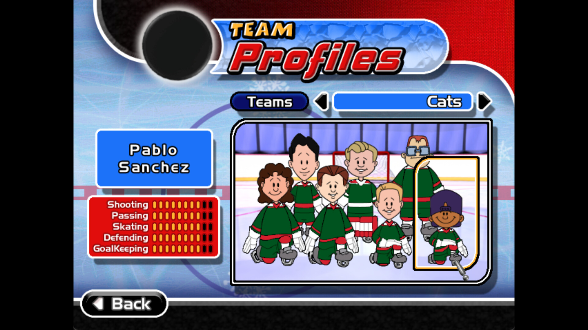 玩家在賽前選擇隊伍陣容,可以看到各個角色的可愛形象與能力值。