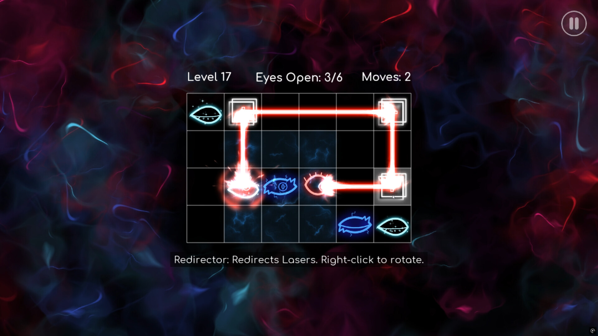一個結合了多種眼睛機制的複雜關卡
