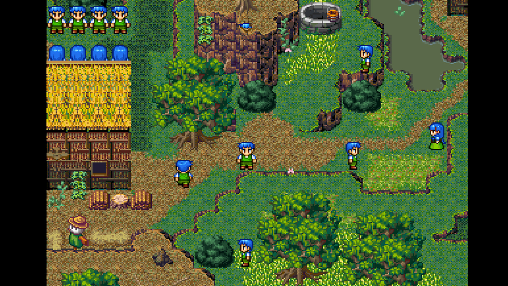 遊戲中的戶外探索場景，像素風格十分精緻。