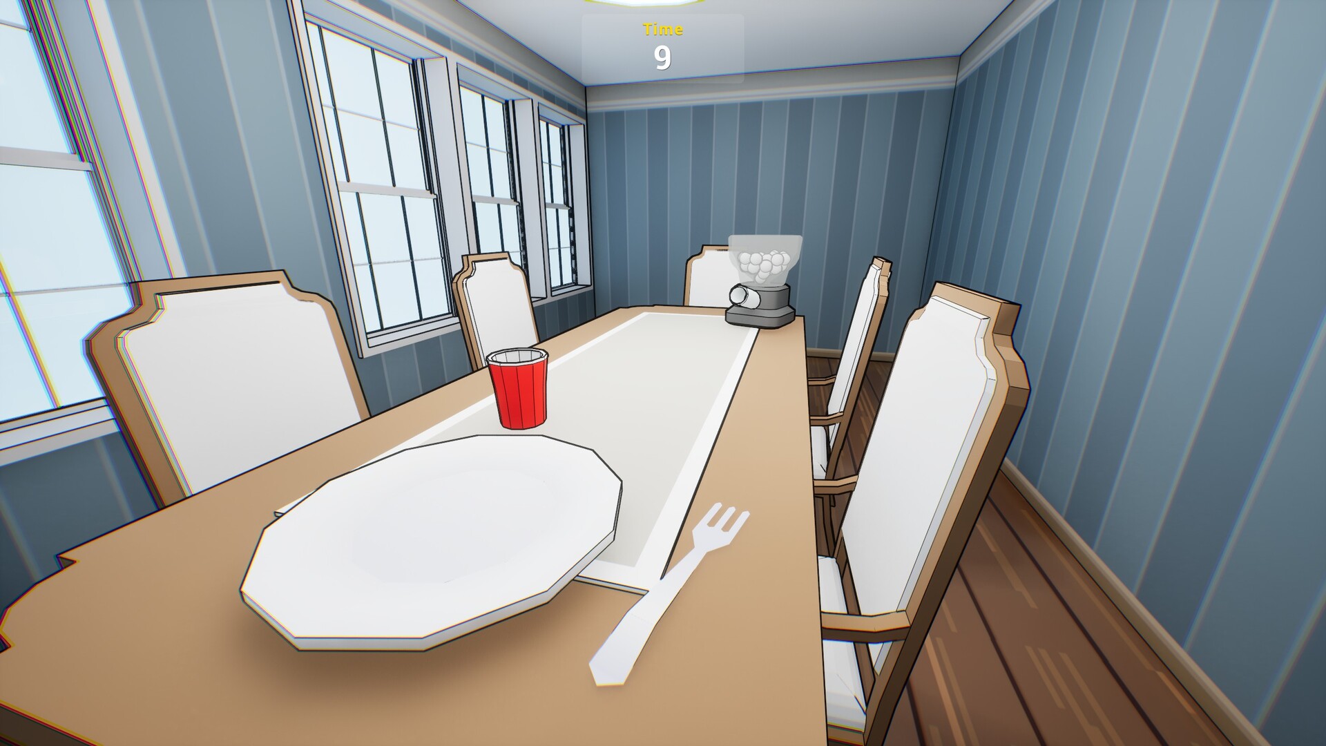 遊戲中充滿想像力的場景，小球在各種奇特的軌道上滾動。