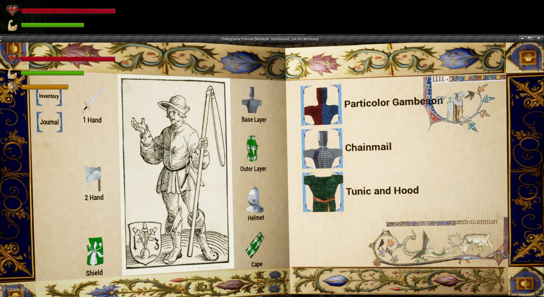 玩家角色身穿重甲，手持巨大武器，展現了遊戲的裝備自訂性。