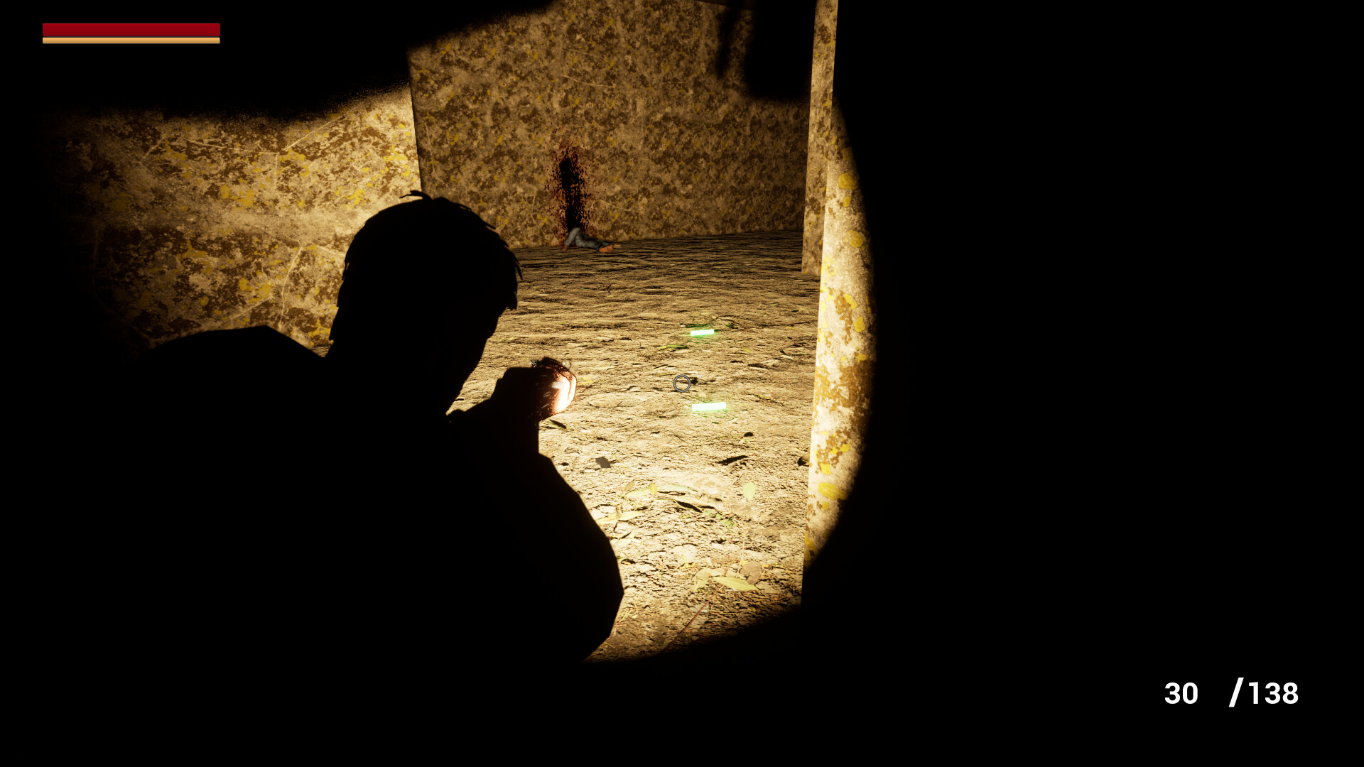 玩家角色眺望著充滿未來感與頹敗感交織的城市景觀。