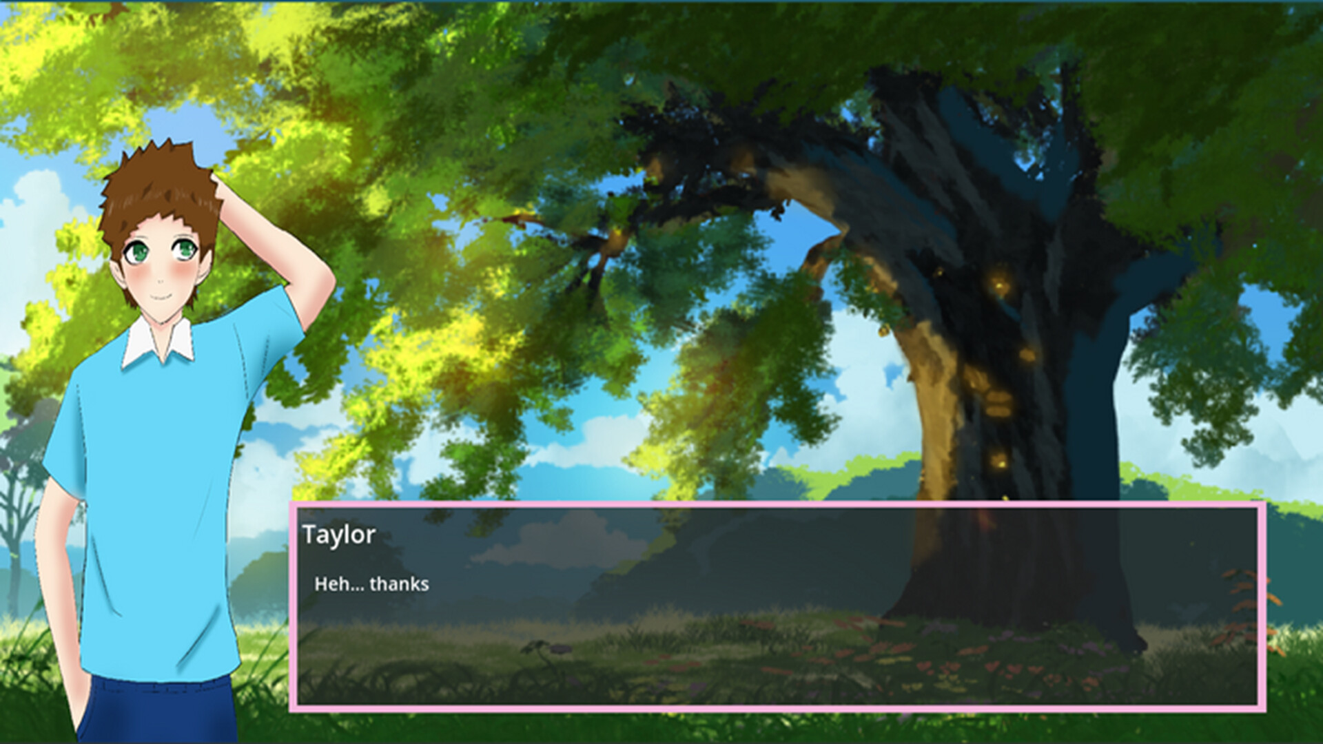 放學後，玩家可以在像素風格的小鎮中自由探索。