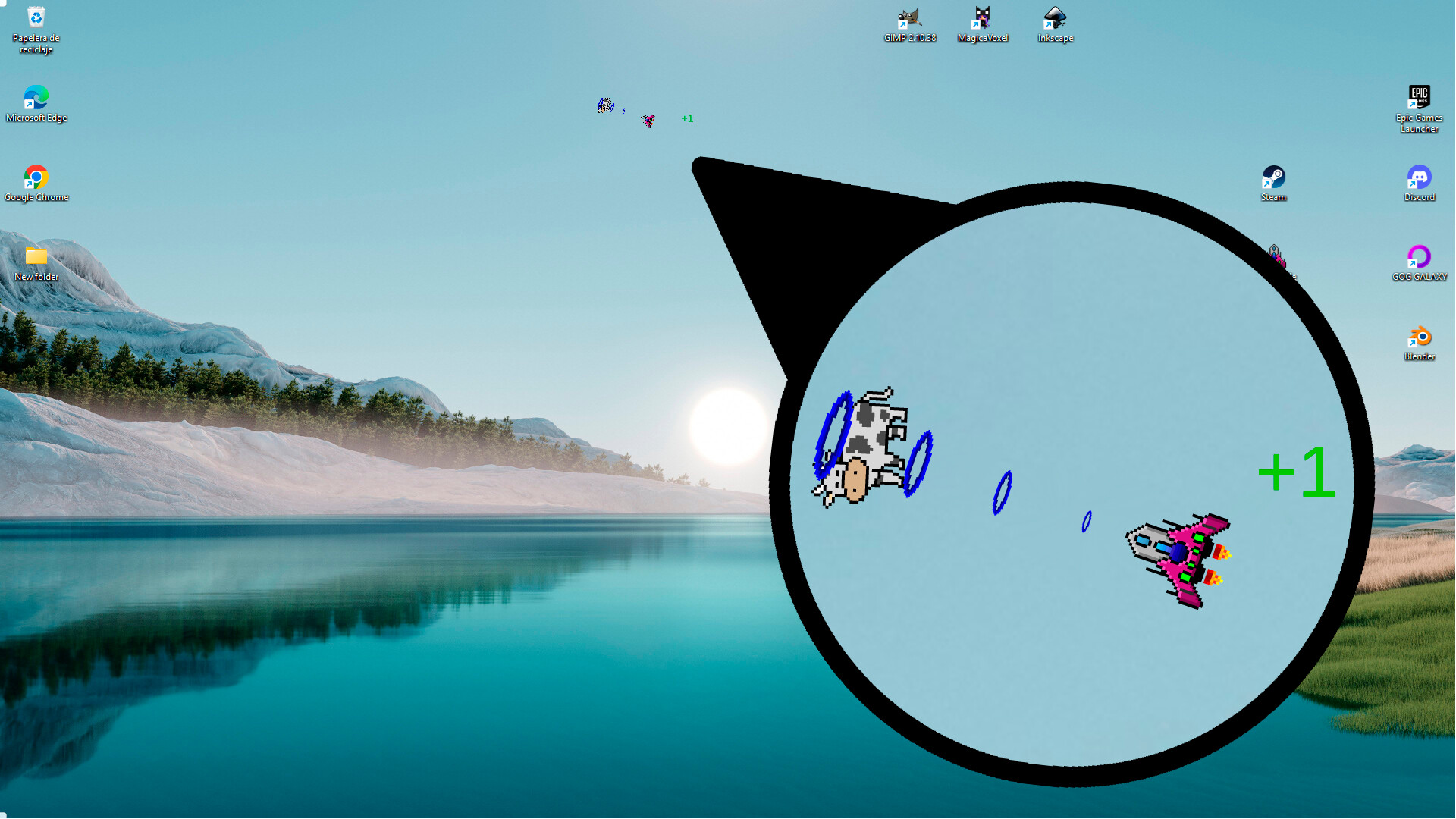 星際飛船 (StarShipdle) 遊戲畫面，呈現與敵方飛船的戰鬥場景