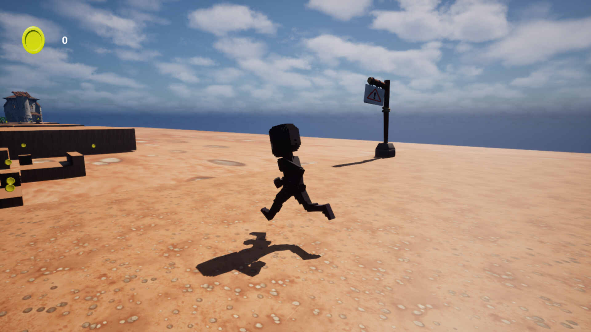 忍者角色在空中進行一次關鍵的跳躍，展現了遊戲對精準操作的要求。