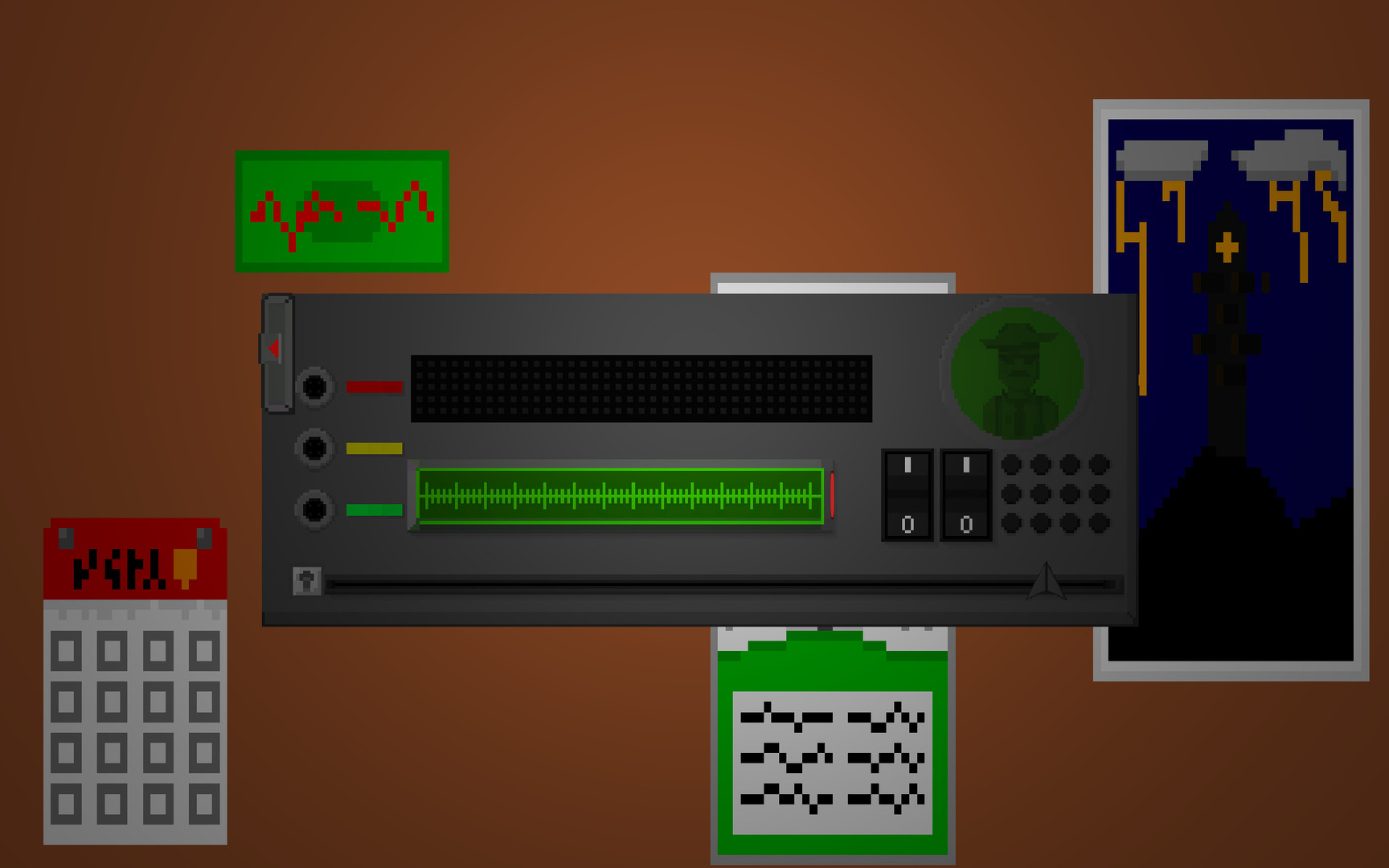 遊戲中電台錄音室的場景