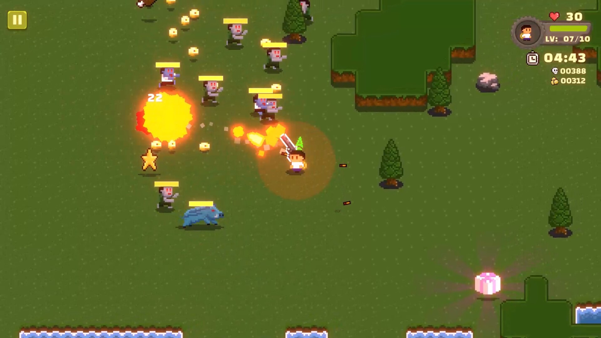 遊戲中玩家需面對大量敵人