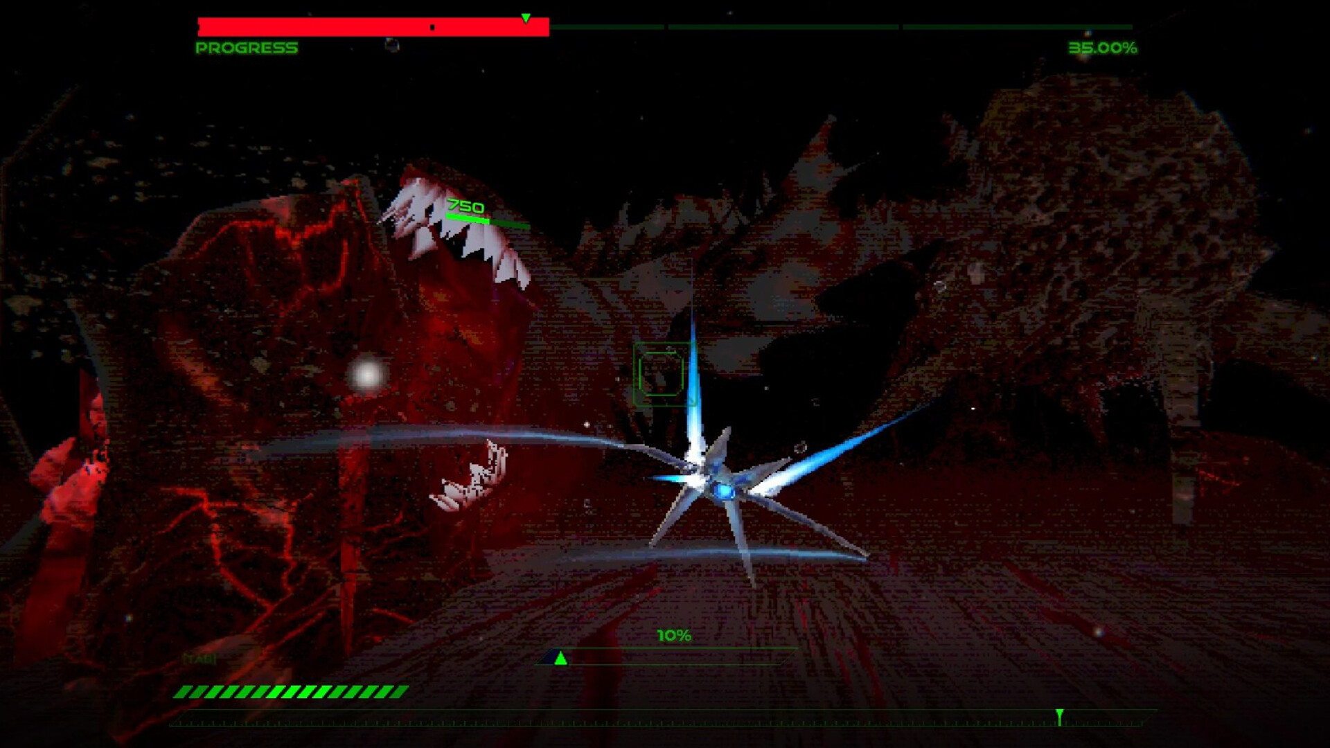 一個巨大的、如同眼睛般的生物在深海中凝視著玩家。