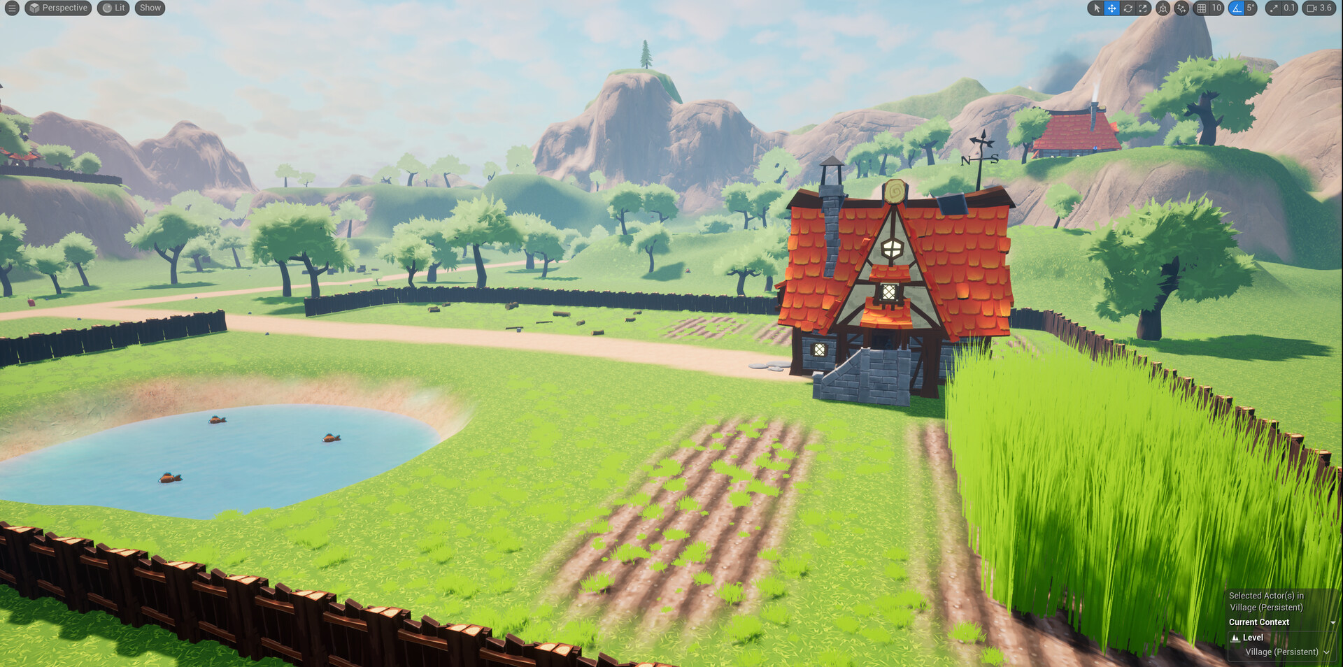 遊戲主角卡特瑞克坐在一片風景優美的草地上。