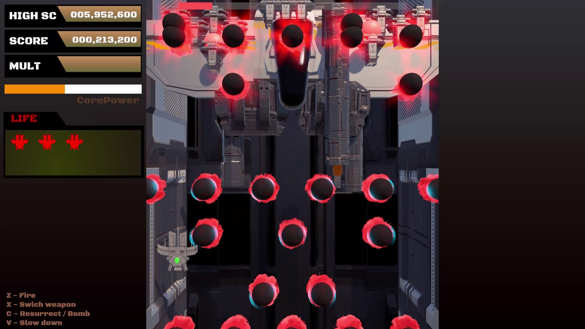 玩家機體與復活的核心一同作戰