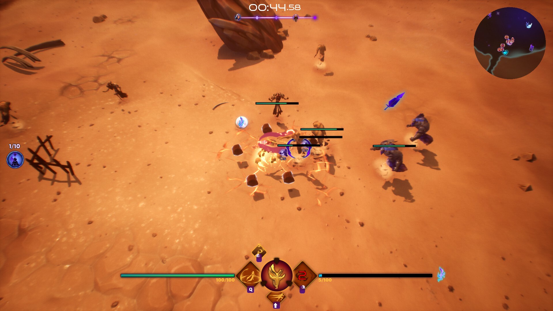 主角在充滿奇幻色彩的場景中探索。