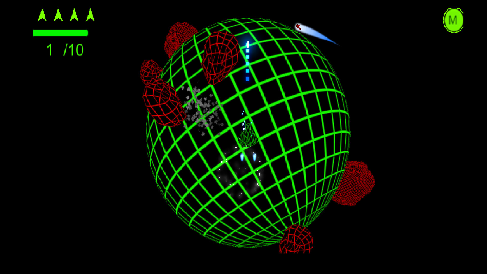 飛船在一顆巨大的行星上方飛行,背景是深邃的宇宙。