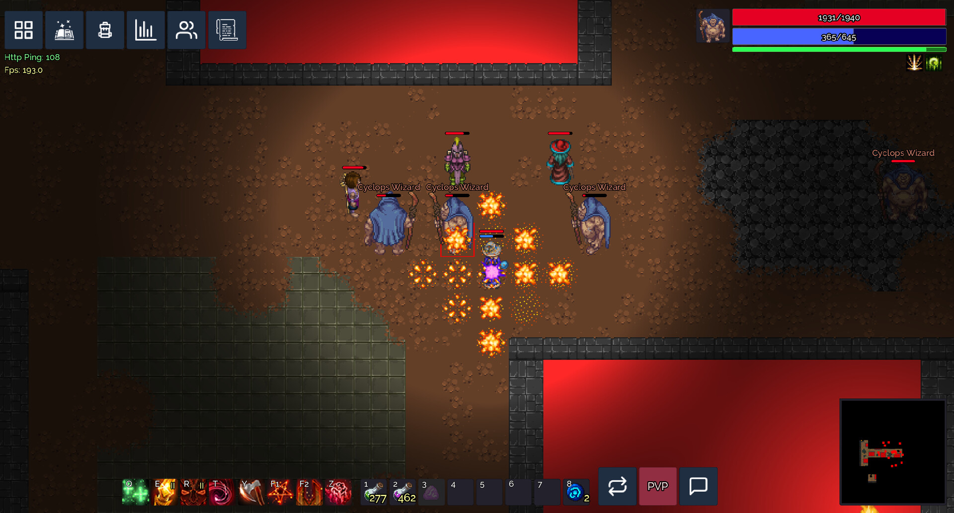 玩家角色正在與巨大的史萊姆怪物戰鬥，展現了遊戲的戰鬥系統。