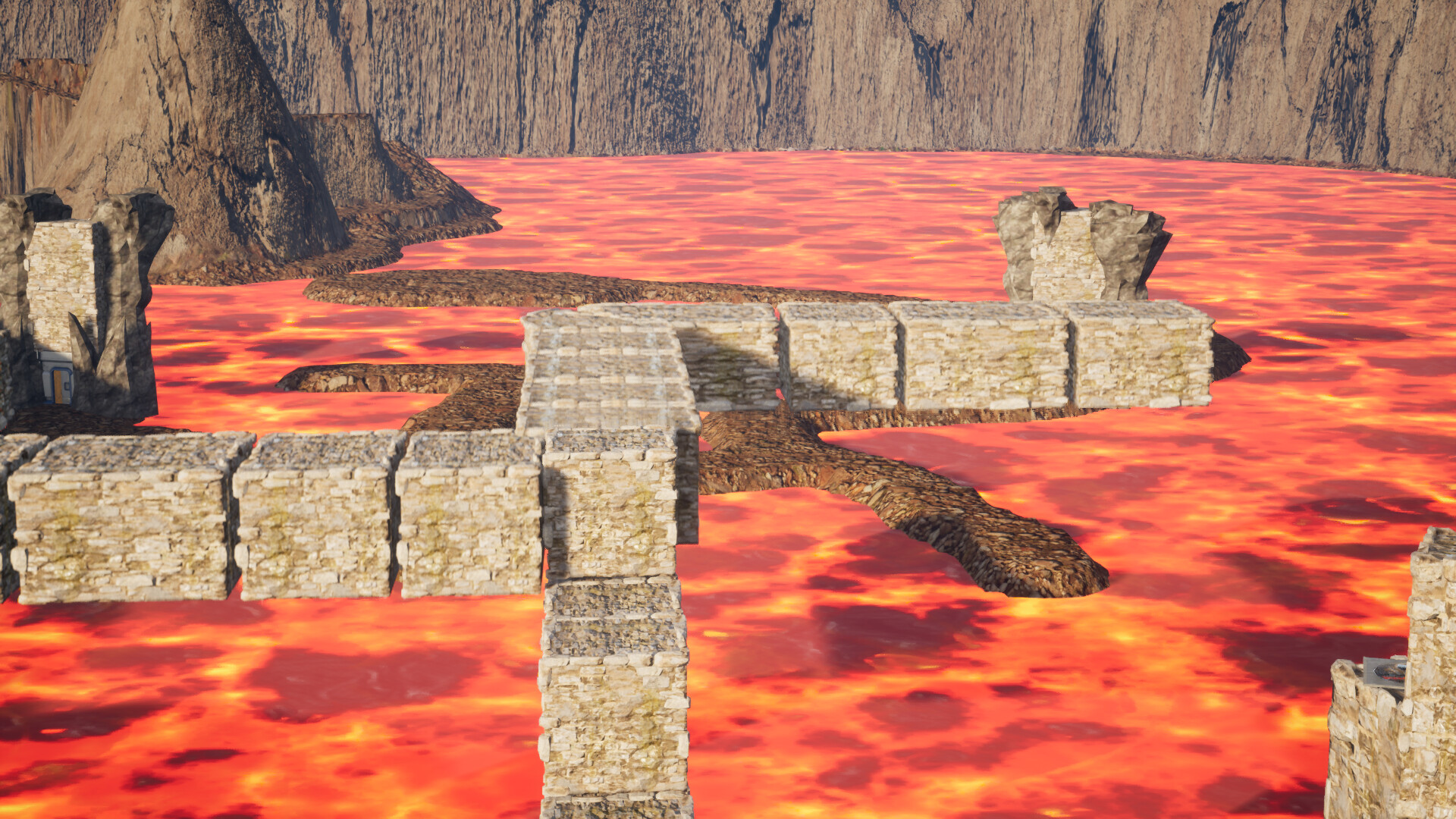 遊戲中一個充滿神秘感的廣闊場景,遠處有巨大的星球