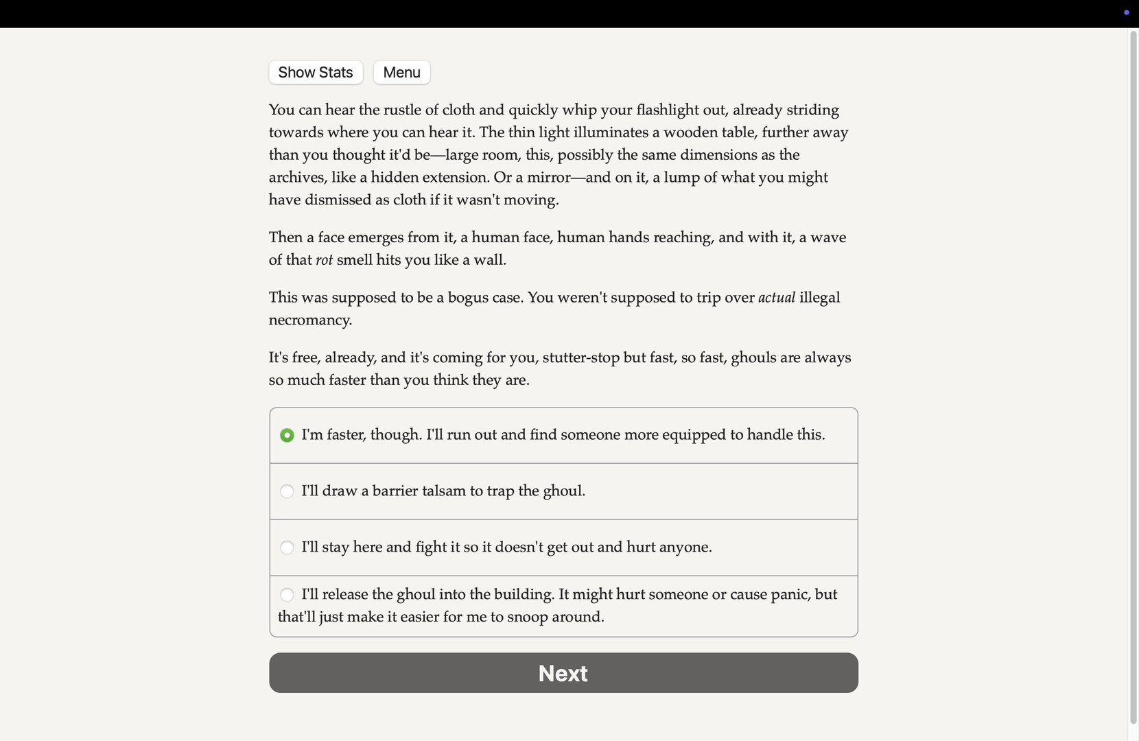 遊戲中的對話選擇將影響劇情發展和人物關係。