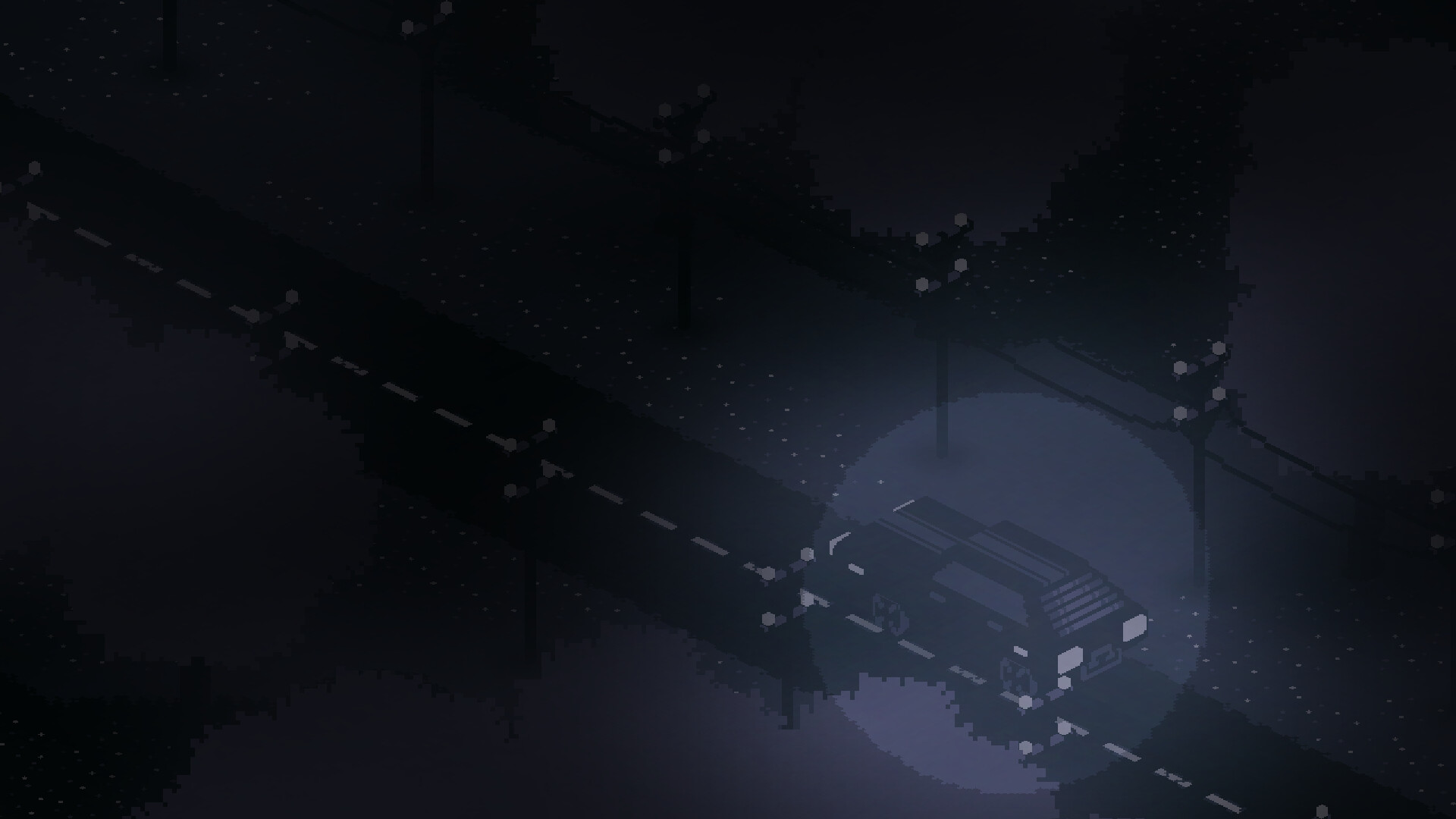 主角在一個充滿詭異氣氛的房間內