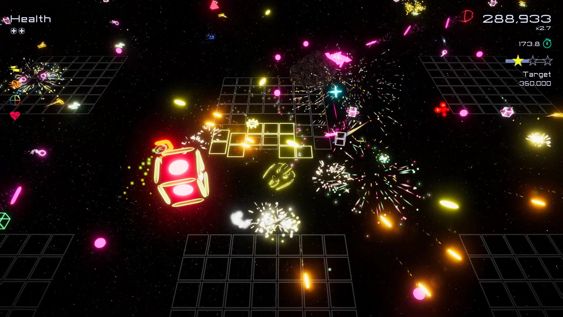 敵人觸碰到軌跡後引發連鎖爆炸