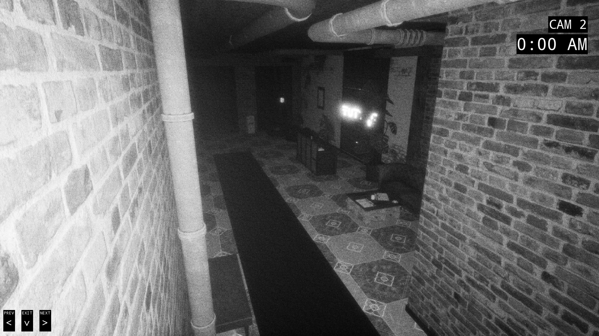 辦公室的一個角落,光線昏暗