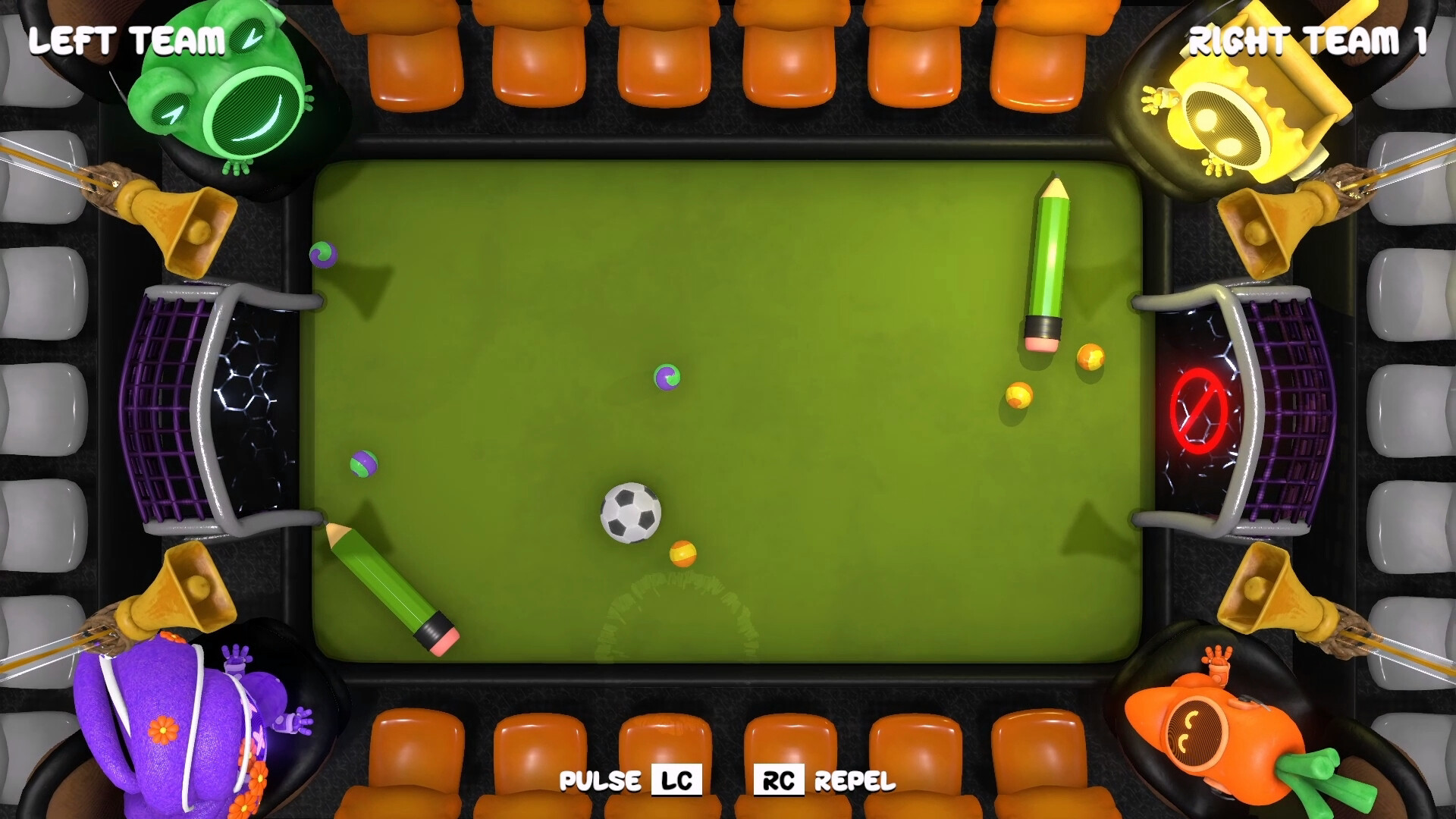 玩家正在瞄準,準備發射彈珠,畫面中有明顯的軌跡預測線。