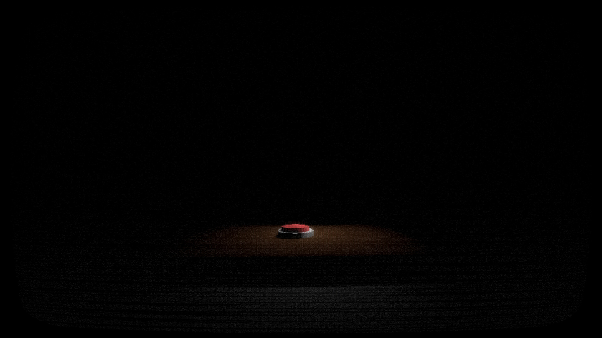 遊戲中的主要場景,一個房間中央放置著一個巨大的紅色按鈕