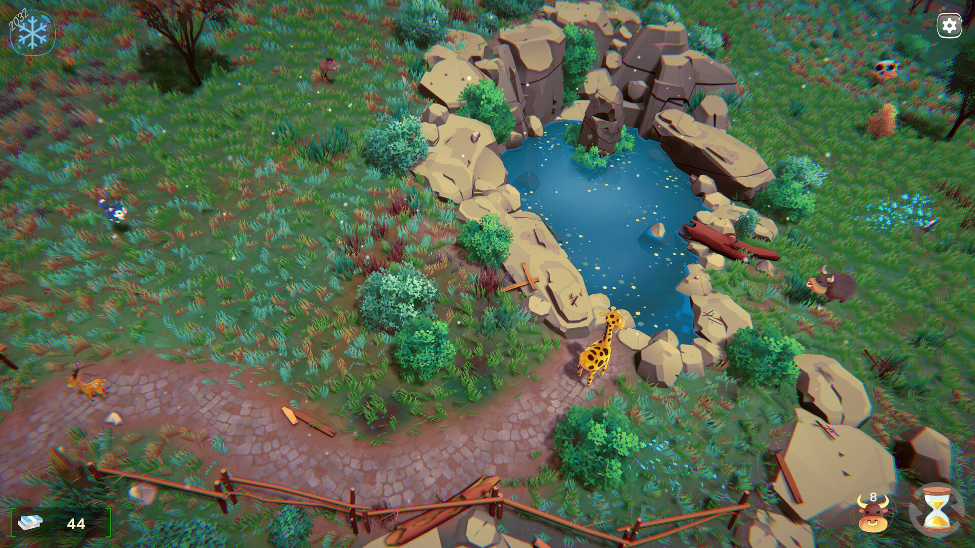 遊戲的主視覺，展示了卡通風格的動物和農場環境。